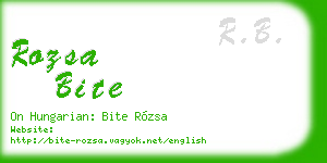 rozsa bite business card